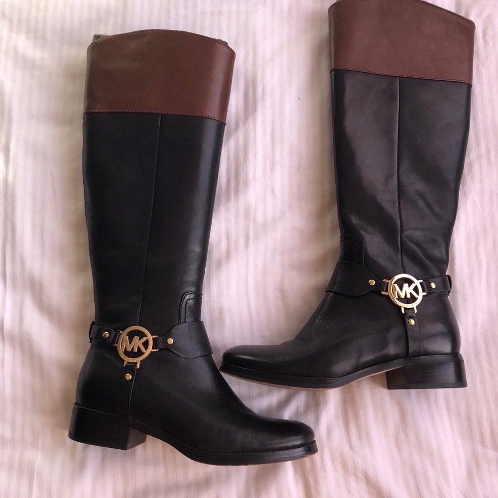 Michael Kors black leather boots
